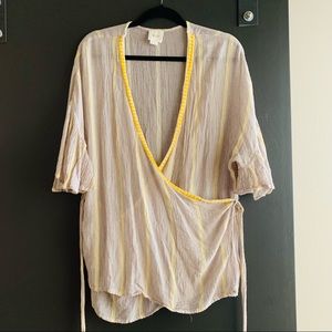 Anthropologie wrap top